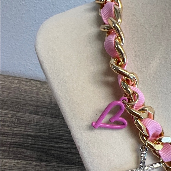 Betsey Johnson | Pink Ribbon & XOXO Necklace 💖 - Picture 9 of 10